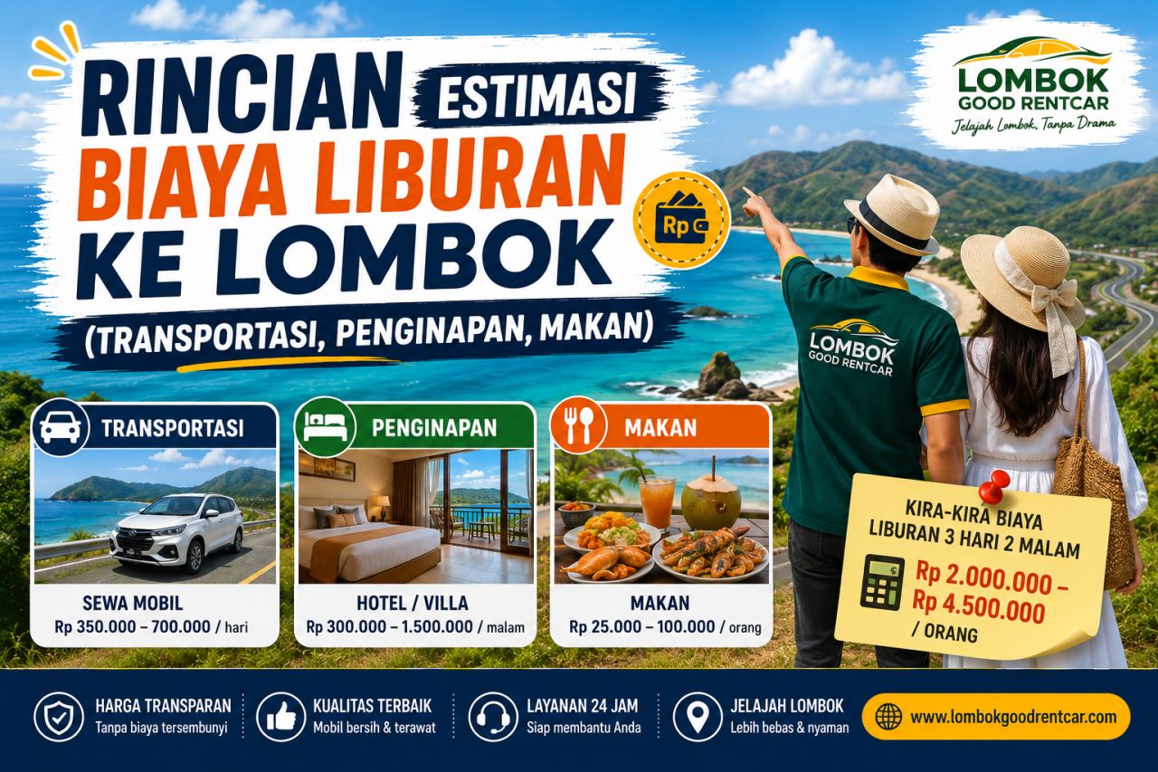 Rincian Estimasi Biaya Liburan ke Lombok (Transportasi, Penginapan, Makan)